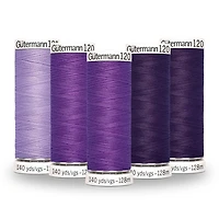 Gutermann 120 100% Polyester All Purpose Thread in Colour Gradient Pack of 5