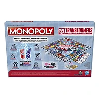 Monopoly : édition Transformers, jeu de plateau pour 2 à 6 joueurs, pour enfants, à partir de 8 ans, inclut des pions Autobot et Decepticon