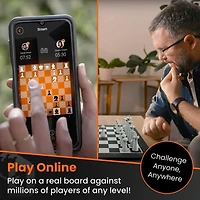 GoChess Mini Plateau d'Échecs Pp-Compatible avec Indicateurs Lumineux Basés sur l'IA