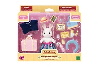 Calico Critters Snow Rabbit Mother's Weekend Travel Set, Dollhouse Playset with Figure and Accessories
