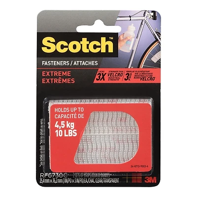 Attaches extrêmes Scotch(MC), RF6730C, transparent, 25 mm x 76,2 mm (1 po x 3 po)