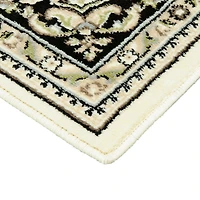 Tapis décoratif Algoma de hometrends en noir et beige 5 x 7 pi, résistant aux taches