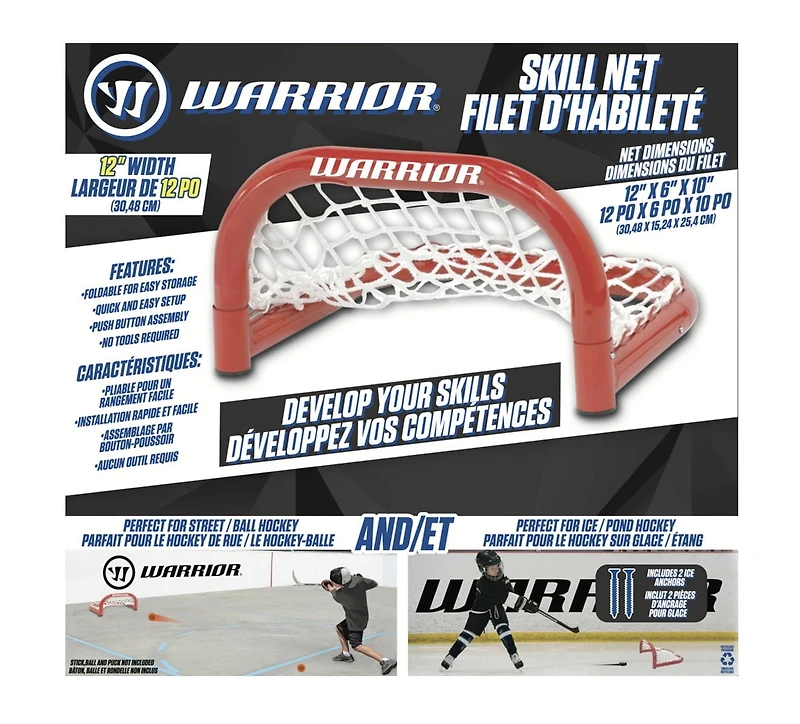Warrior but de competences de Hockey - 12 po x 10 po x 6 po