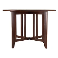 Alamo feuille double drop table ronde en fini noyer - 94142