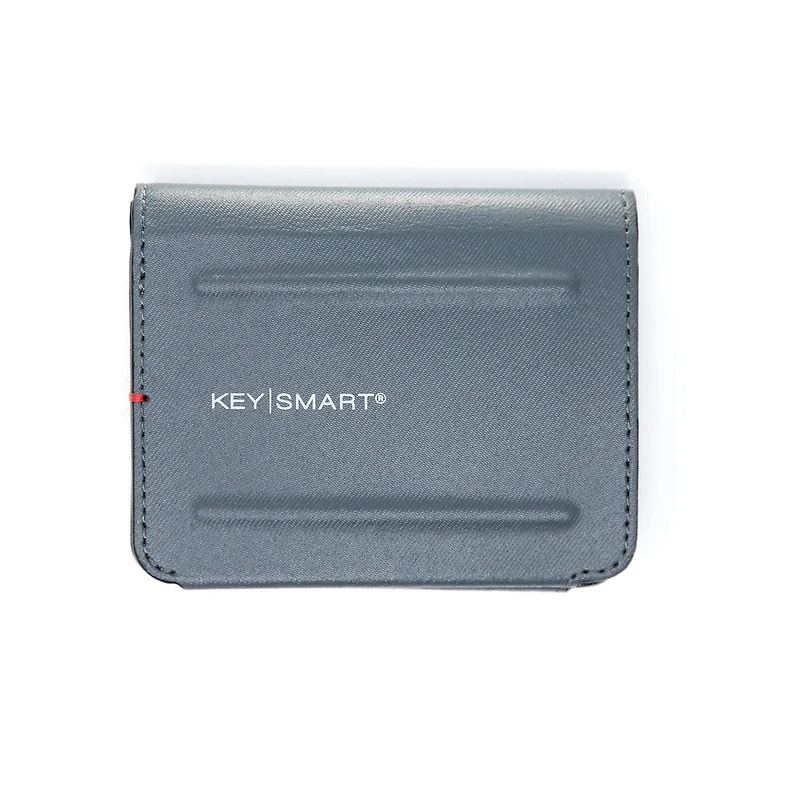 KeySmart Urban RFID Leather Bi-fold Wallet - Grey/Black