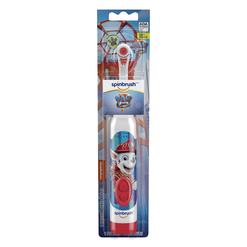 Brosse à dents à piles Kids Spinbrush Paw Patrol *(les couleurs et le design peuvent varier) 1 brosse à dents à piles