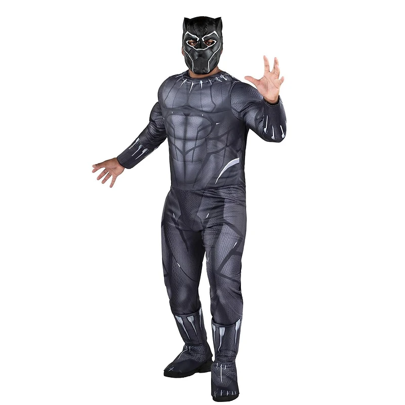Costume de Panthère Noire Adulte MARVEL - Combinaison Rembourrée et Masque en Plastique 3D