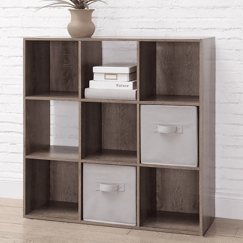 Mainstays 9-Cube Organizer, Rustic Brown