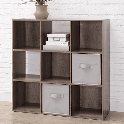 Mainstays 9-Cube Organizer, Rustic Brown