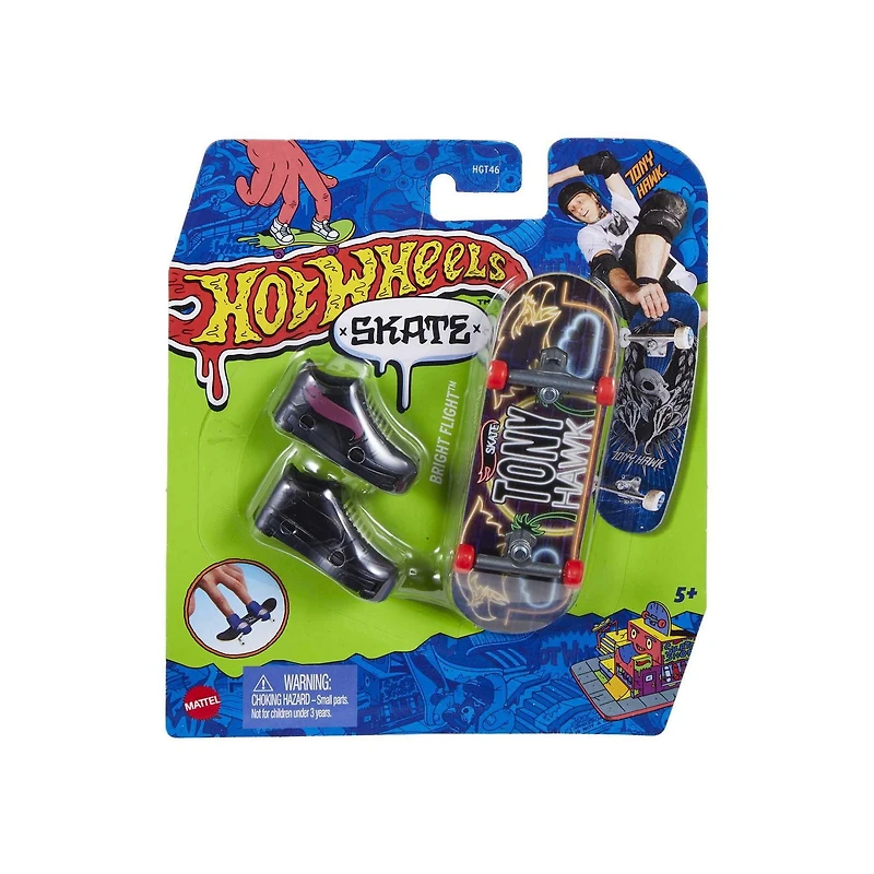 Hot Wheels Skate Tony Hawk Fingerboard & Skate Shoes, Toy for Kids (Styles May Vary)