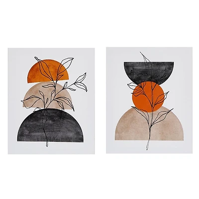 Feuilles De Désert D'Art Mural En Toile - Ensemble De 2