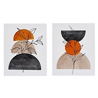 Feuilles De Désert D'Art Mural En Toile - Ensemble De 2