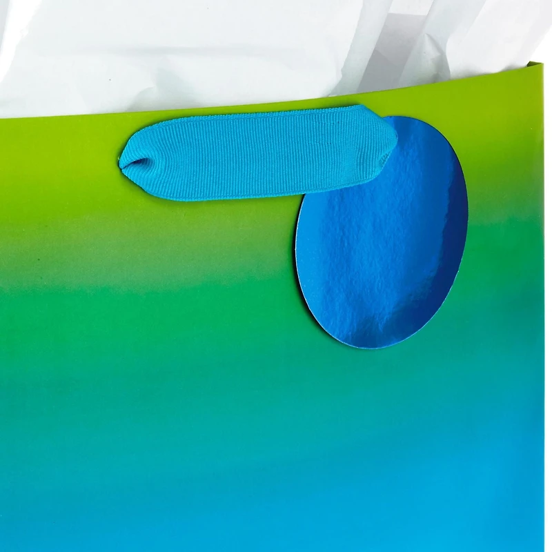 Paquet de 3 grands sacs-cadeaux de 13 po et de papier de soie Hallmark (Dégradé multicolore) – Pour les fêtes, l'Halloween, les showers de bébé, les fêtes prénuptiales