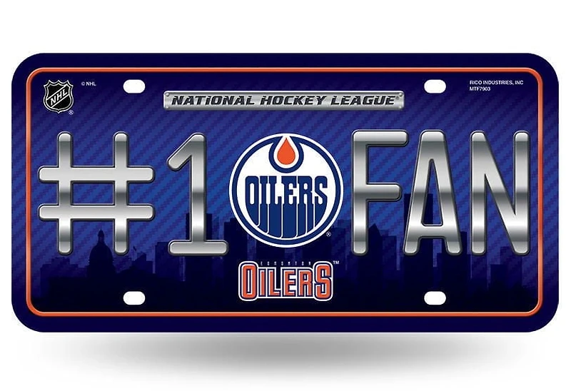 Plaque d’immatriculation NHL Oilers d’Edmonton