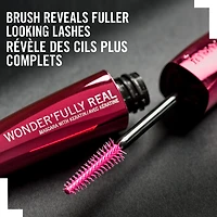 Rimmel Mascara hydrofuge Wonder'Fully Real, formule riche et crémeuse à base de kératine, des cils longs et fournis, 100% Sans Cruauté Longueur étonnante