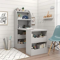 Ameriwood Home Tyler Kids Craft Desk, Dove Gray