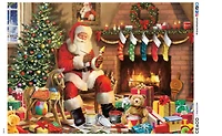 Ceaco Santa by the Fireplace 500-Piece Interlocking Jigsaw Puzzle for Adults Ages 14+