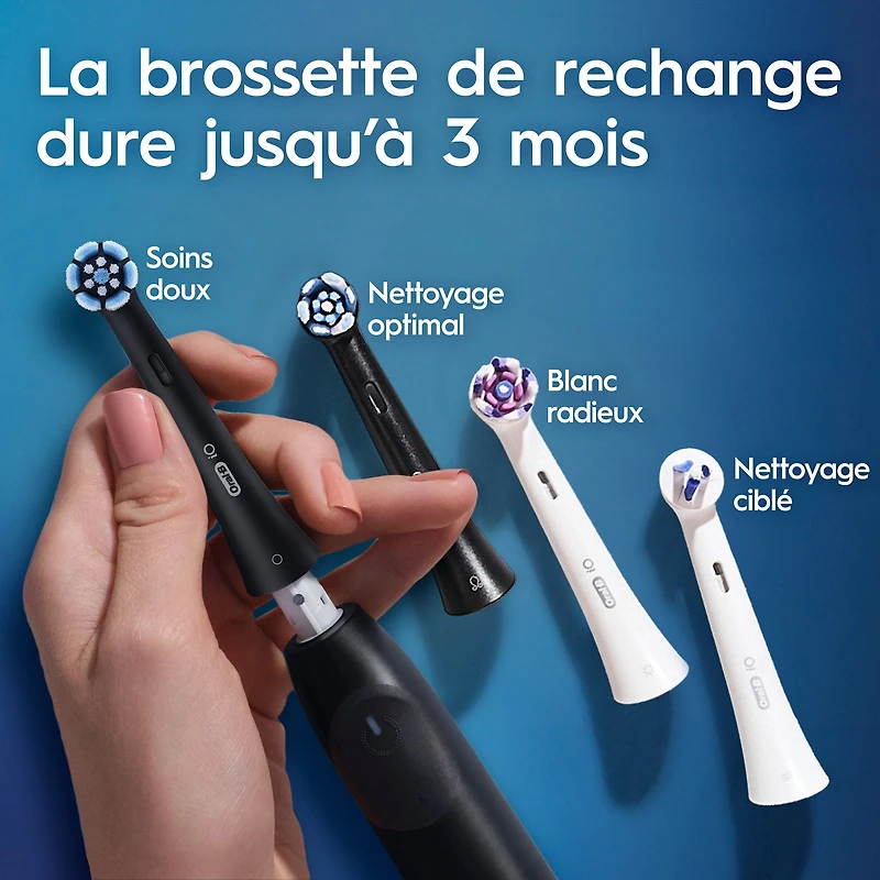 Oral-B iO Series 2 Brosse à Dents Électrique Rechargeable, avec 1 Tête de Brosse Soin Doux - Capteur de Pression Automatique pour Protéger les Gencives - 3 Modes - Minuterie de 2 Min