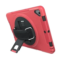 Étui de protection CTA Digital avec béquille rotative à 360 degrés intégrée pour iPad 7e et 8e génération 10.2 pouces, iPad Air 3 et iPad Pro 10.5 pouces - Rouge