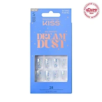 KISS Gel Fantasy Dreamdust, Champagne, Court Carré, 28u. Press-On Falsies, Edgy Wispy