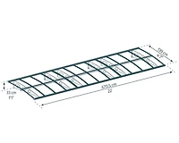 CANOPIA by PALRAM Herald Auvent fixe pour portes et fenêtres de 5 pi x 22 pi - Gris