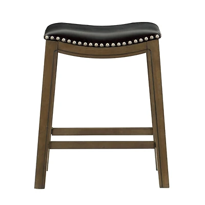 Topline Home Furnishings Tabouret à hauteur comptoir en similicuir