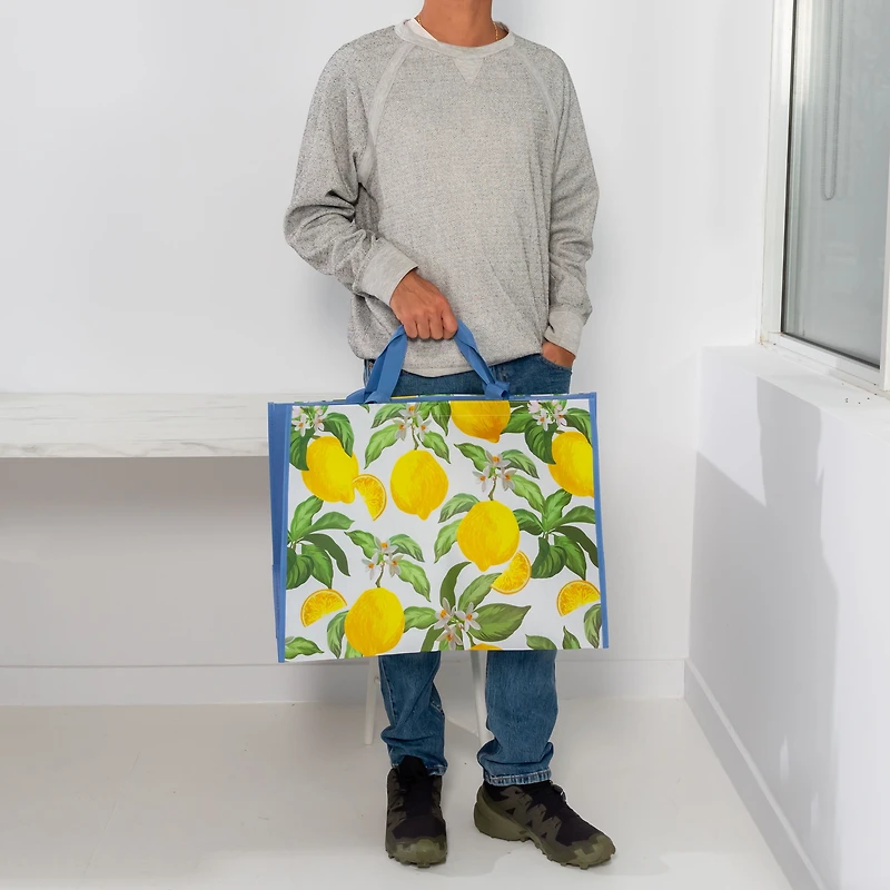 Large Capacity Reusable Grocery Bag, XL Reusable Shopping Bag for groceries with Double Handles