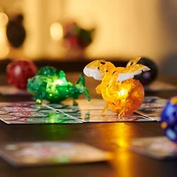 Bakugan Legends, Nova Dragonoid X Nillious (Clear), Light Up Bakugan Action Figures, 1 Character Card and Metal Gate Card, Kids Toys for Boys Ages 6 and Up