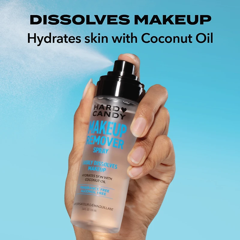 Hard Candy Vaporisateur démaquillant, huile nettoyante douce, dissout instantanément le maquillage, 100 ml 3.4 fluid ounces