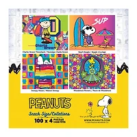 RoseArt - Snack Size 400-Piece - Peanuts - Adult Interlocking Puzzle, 4 assorted 100-pc puzzles