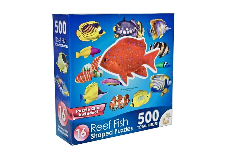 Cra-Z-Art 16 énigmes en forme de poisson de récif, 500pcs