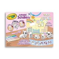 Ensemble de chambre à coucher pour bébés animaux Scribble Scrubbie de Crayola Fais la connaissance des bébés animaux