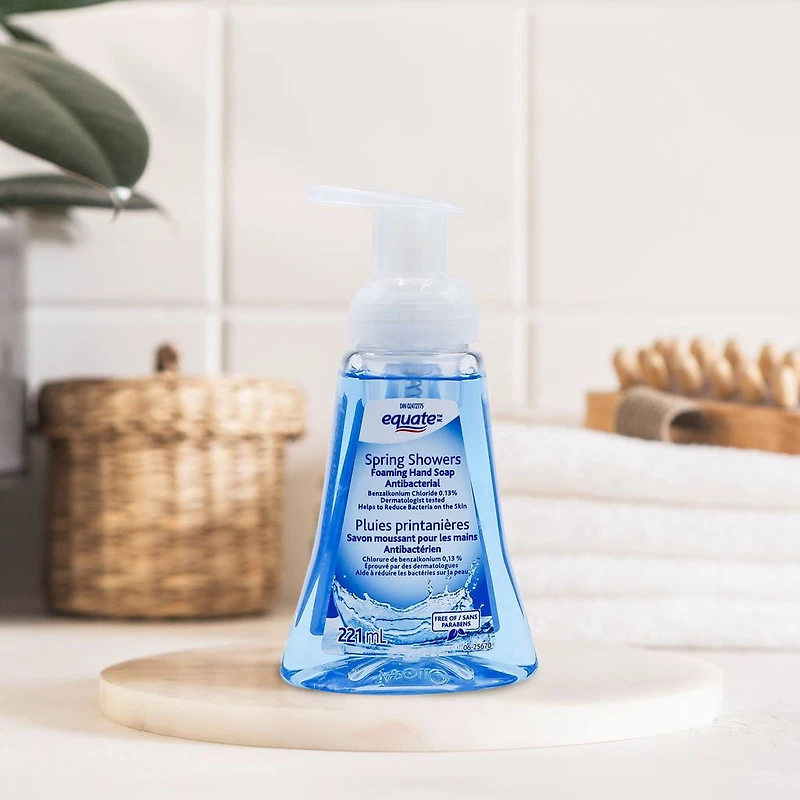 Equate Spring Showers Antibacterial Foaming Hand Soap, 221 ml, Foaming Hand Soap