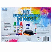 Le kit 'Faites un meilleur Bonhomme de neige' comprend toutes les pièces de l'homme de neige et 3 marqueurs à neige de couleurs différentes