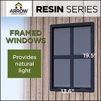 Arrow 6ft x 8ft x 7ft Ash Grey Resin Series Garden Shed