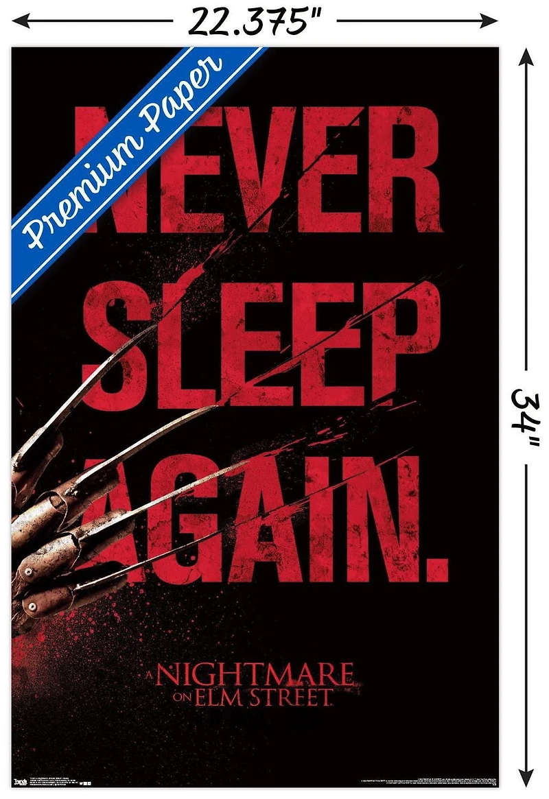 A Nightmare on Elm Street - Sleep Wall Poster, 22.375" x 34" Framed