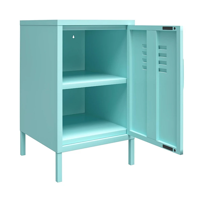 Novogratz Cache Table d'appoint de salon en métal style casier Jaune