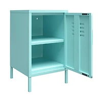 Novogratz Cache Table d'appoint de salon en métal style casier Jaune