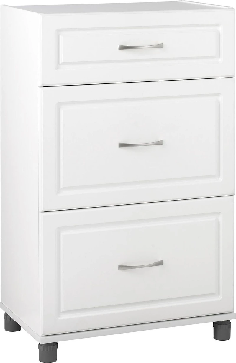 Kendall 24" 3 Drawer Base Cabinet, White
