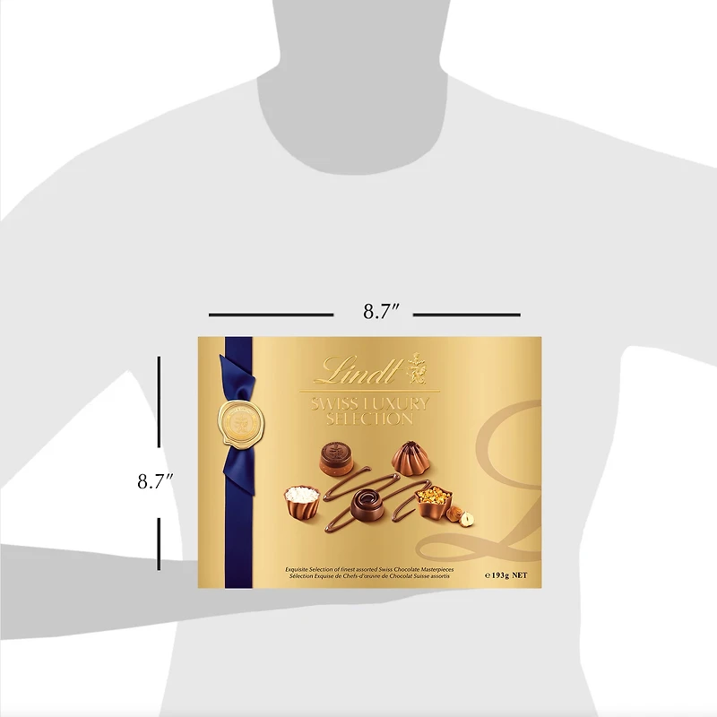 Pralinés assortis SWISS LUXURY SELECTION de Lindt – Boîte-cadeau (193 g) Pralinés assortis SWISS LUXURY SELECTION de Lindt – Boîte-cadeau (193 g)