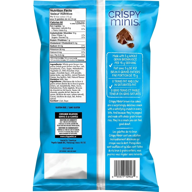 Quaker Crispy Minis galettes de riz brun Chocolat