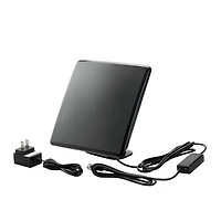 Antenne  VHF/UHF coaxiale directionnelle d'intérieur pour TVHD 1080   avec filtre 4G/5G onn. Mince, léger