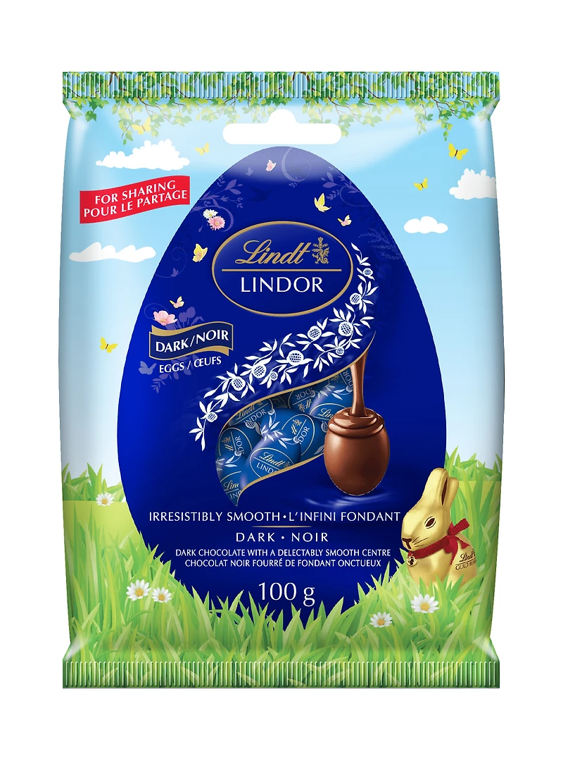 Mini œufs LINDOR au chocolat noir de Lindt–Sachet(100g) 100 g