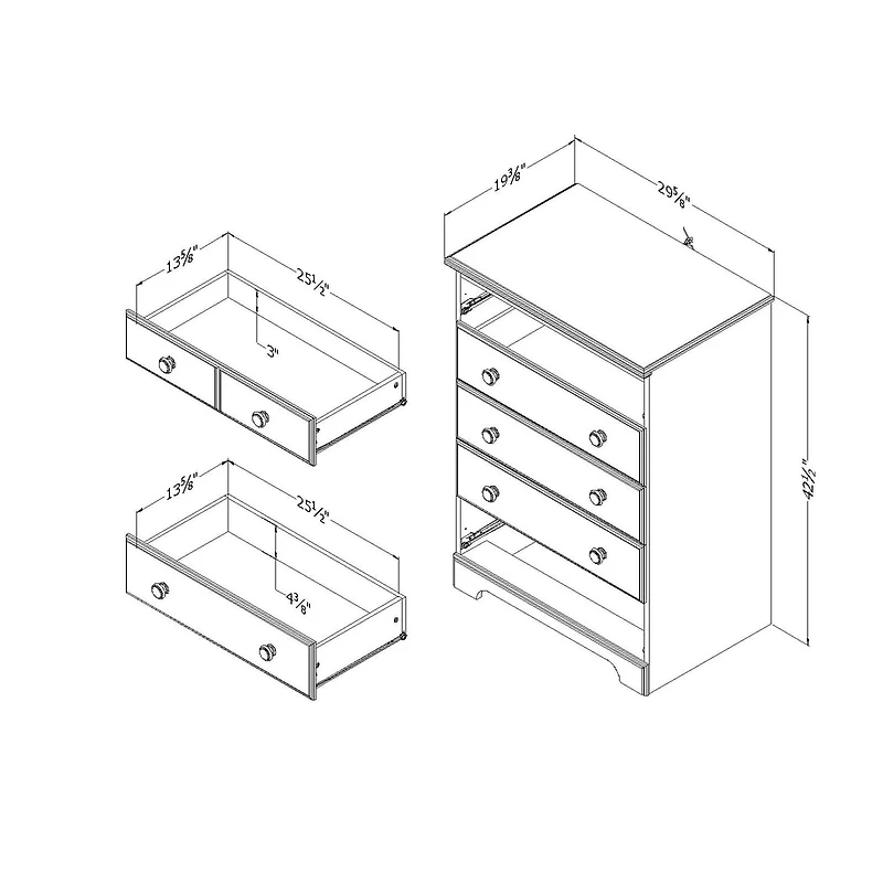 South Shore Summer Breeze 5 Drawer Chest