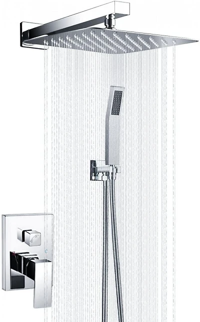 American Imaginations Kit de douche mural en acier inoxydable en couleur chromée AI-34365