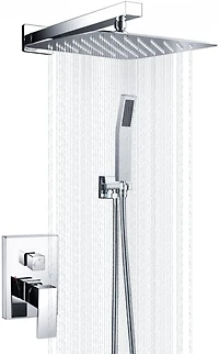 American Imaginations Kit de douche mural en acier inoxydable en couleur chromée AI-34365