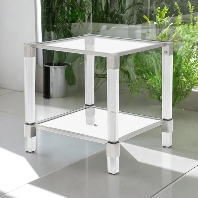 Benu Side Table in Silver