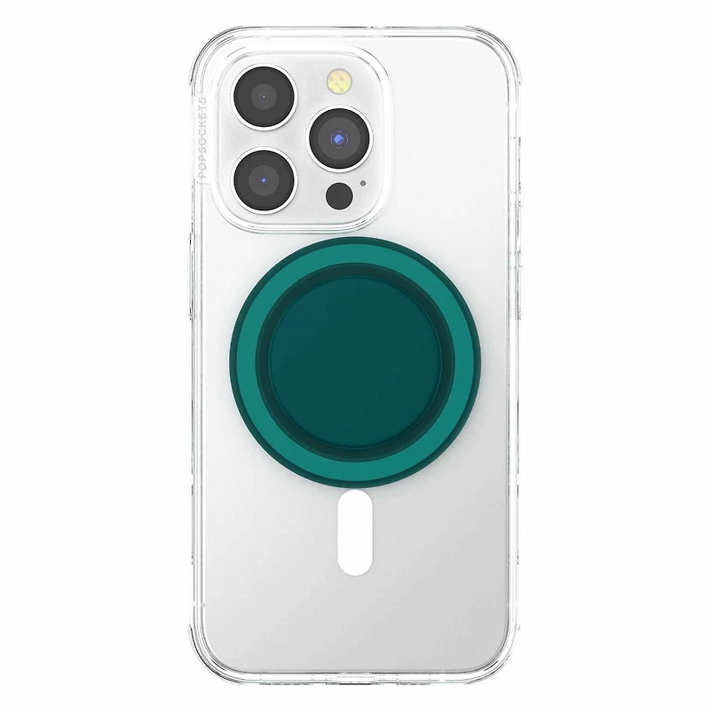 PopSockets PopGrip pour MagSafe Rond avec Anneau Adaptateur Fresh Pine Soft Touch