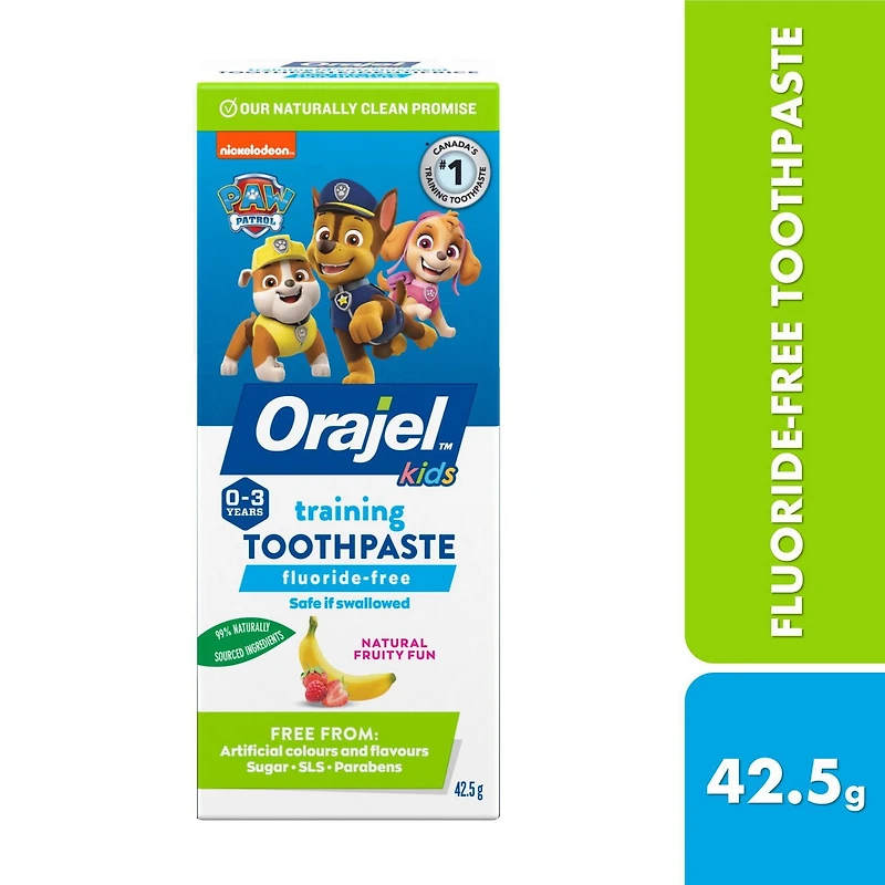 Orajel Kids Paw Patrol Fluoride-Free Training Toothpaste, 42.5g