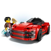 LEGO City Red Sports Car Toy - Building Toy for Kids, Boys and Girls, Ages 5+ - Educational Gift for Birthdays and Holidays - Includes Driver Minifigure and Other Accessories - 60448, Includes 109 Pieces, Ages 5+
